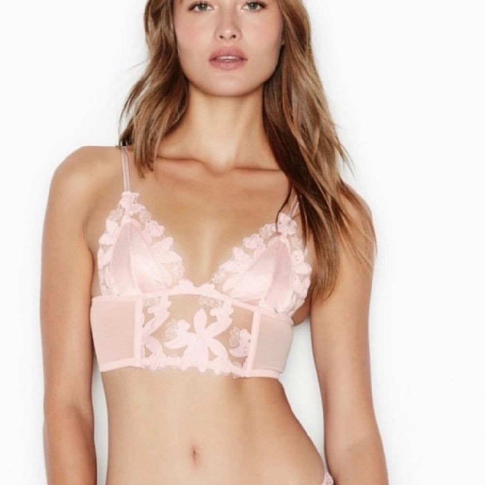 Victoria secret floral bralette pink